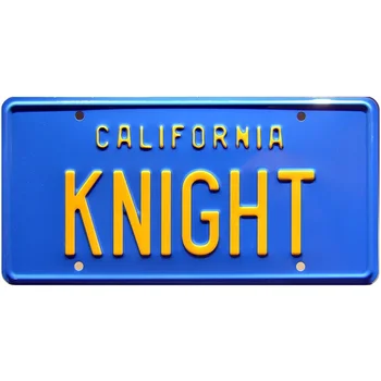 kuwn Knight Rider | Рыцарь | Металлический номерной знак с печатью в гараже для мотоциклов винтажный декор